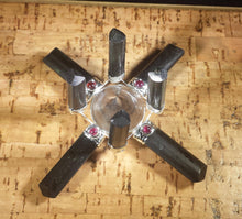 Load image into Gallery viewer, BLACK TOURMALINE Antenna Environment Energy Generator With Garnet Accents