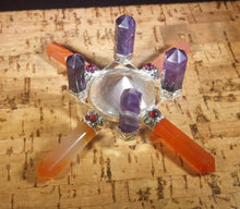 Load image into Gallery viewer, CARNELIAN AND AMETHYST Antenna Environment Energy Generator With Garnet Accents