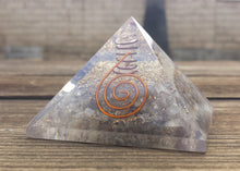 Load image into Gallery viewer, Large (60-65mm) IOLITE Orgone Gemstone Pyramid Large Pyramid Orgone