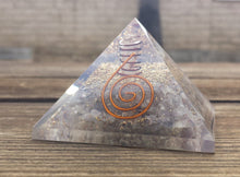 Load image into Gallery viewer, Large (60-65mm) IOLITE Orgone Gemstone Pyramid Large Pyramid Orgone