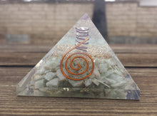 Load image into Gallery viewer, Large (60-65mm) AMAZONITE Orgone Gemstone Pyramid Large Pyramid Orgone