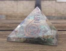 Load image into Gallery viewer, Large (60-65mm) CHRYSOPRASE Orgone Gemstone Pyramid Large Pyramid Orgone
