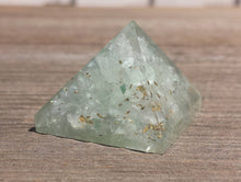 Load image into Gallery viewer, Small (25-30mm) GREEN FLUORITE Orgone Gemstone Pyramid Small Pyramid Orgone