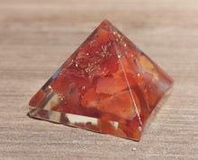 Load image into Gallery viewer, Small (25-30mm) CARNELIAN Orgone Gemstone Pyramid Small Pyramid Orgone