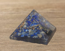 Load image into Gallery viewer, Small (25-30mm) LAPIS LAZULI Orgone Gemstone Pyramid Small Pyramid Orgone
