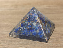 Load image into Gallery viewer, Small (25-30mm) LAPIS LAZULI Orgone Gemstone Pyramid Small Pyramid Orgone