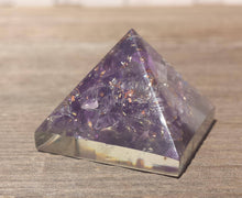 Load image into Gallery viewer, Small (25-30mm) AMETHYST Orgone Gemstone Pyramid Small Pyramid Orgone