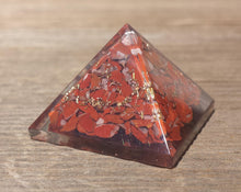 Load image into Gallery viewer, Small (25-30mm) RED JASPER Orgone Gemstone Pyramid Small Pyramid Orgone
