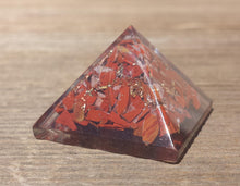 Load image into Gallery viewer, Small (25-30mm) RED JASPER Orgone Gemstone Pyramid Small Pyramid Orgone
