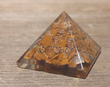 Load image into Gallery viewer, Small (25-30mm) YELLOW JASPER Orgone Gemstone Pyramid Small Pyramid Orgone
