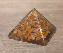 Load image into Gallery viewer, Small (25-30mm) YELLOW JASPER Orgone Gemstone Pyramid Small Pyramid Orgone