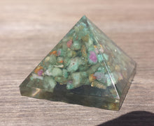 Load image into Gallery viewer, Small (25-30mm) RUBY IN FUCHSITE Orgone Gemstone Pyramid Small Pyramid Orgone
