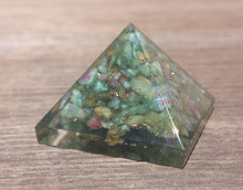 Load image into Gallery viewer, Small (25-30mm) RUBY IN FUCHSITE Orgone Gemstone Pyramid Small Pyramid Orgone