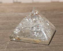 Load image into Gallery viewer, Small (25-30mm) CLEAR QUARTZ Orgone Gemstone Pyramid Small Pyramid Orgone
