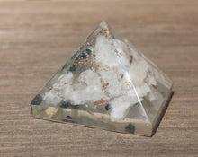 Load image into Gallery viewer, Small (25-30mm) RAINBOW MOONSTONE Orgone Gemstone Pyramid Small Pyramid Orgone