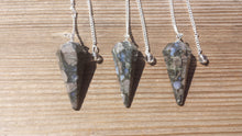 Load image into Gallery viewer, RHYOLITE Natural Stone Gemstone Faceted Pendulum