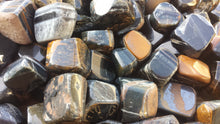 Load image into Gallery viewer, BLUE TIGER EYE Tumbled Stone One (1) Medium Natural Tumble Stone