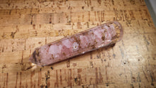 Load image into Gallery viewer, ORGONE ROSE QUARTZ Faceted Gemstone Massage Wand Stone Crystal Wand