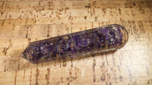 Load image into Gallery viewer, ORGONE AMETHYST Faceted Gemstone Massage Wand Stone Crystal Wand