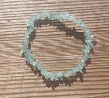 Load image into Gallery viewer, AQUAMARINE Natural Stone Gemstone Stretchy Chip Bracelet