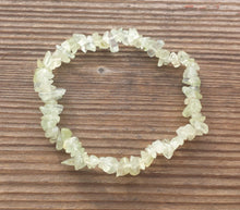 Load image into Gallery viewer, PERIDOT Natural Stone Gemstone Stretchy Chip Bracelet