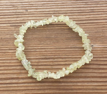 Load image into Gallery viewer, PERIDOT Natural Stone Gemstone Stretchy Chip Bracelet