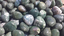 Load image into Gallery viewer, THREE (3) MOSS AGATE Tumbled Stones Medium/Large Natural Tumble Stones