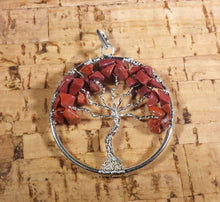 Load image into Gallery viewer, RED JASPER Tree Of Life Wire Wrapped Pendant Stone Natural Gemstone