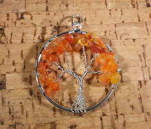 Load image into Gallery viewer, CARNELIAN Tree Of Life Wire Wrapped Pendant Stone Natural Gemstone