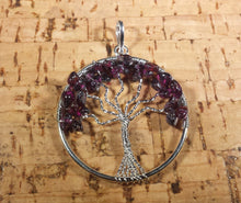 Load image into Gallery viewer, GARNET Tree Of Life Wire Wrapped Pendant Stone Natural Gemstone