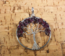 Load image into Gallery viewer, GARNET Tree Of Life Wire Wrapped Pendant Stone Natural Gemstone