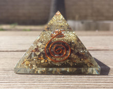 Load image into Gallery viewer, LARGE (50-55mm) SEPTARIAN DRAGON Stone Orgone Gemstone Pyramid Large Pyramid Orgone