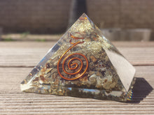 Load image into Gallery viewer, LARGE (50-55mm) SEPTARIAN DRAGON Stone Orgone Gemstone Pyramid Large Pyramid Orgone