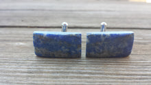 Load image into Gallery viewer, LAPIS LAZULI RECTANGLE Natural Gemstone Cufflinks Stone Cuff Links
