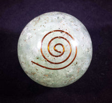 Load image into Gallery viewer, Medium (40-50mm) GREEN FLUORITE Orgone Gemstone Sphere Orgone Sphere