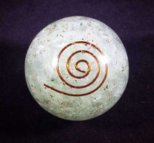 Load image into Gallery viewer, Medium (40-50mm) GREEN FLUORITE Orgone Gemstone Sphere Orgone Sphere