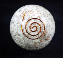 Load image into Gallery viewer, Medium (40-50mm) HOWLITE Orgone Gemstone Sphere Orgone Sphere