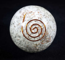 Load image into Gallery viewer, Medium (40-50mm) HOWLITE Orgone Gemstone Sphere Orgone Sphere