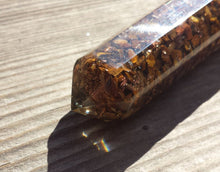 Load image into Gallery viewer, ORGONE TIGER EYE Faceted Gemstone Massage Wand Stone Crystal Wand