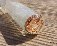 Load image into Gallery viewer, ORGONE SELENITE Faceted Gemstone Massage Wand Stone Crystal Wand
