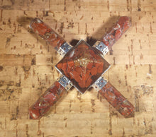 Load image into Gallery viewer, RED JASPER ORGONE 4 Point Gemstone Energy Generator