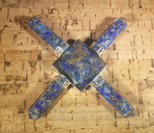 Load image into Gallery viewer, LAPIS LAZULI ORGONE 4 Point Gemstone Energy Generator