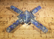 Load image into Gallery viewer, LAPIS LAZULI ORGONE 4 Point Gemstone Energy Generator