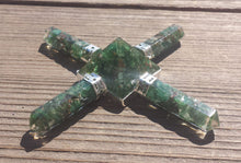 Load image into Gallery viewer, JADE ORGONE 4 Point Gemstone Energy Generator