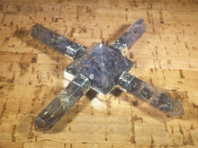 Load image into Gallery viewer, BLUE AVENTURINE ORGONE 4 Point Gemstone Energy Generator