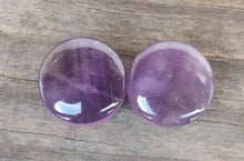 Load image into Gallery viewer, Pair of Real AMETHYST Plugs Gauges Body Jewelry Double Flared - Pick Size