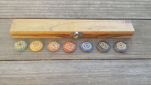 Load image into Gallery viewer, 7 CHAKRA Gemstone Engraved Disk Set With Box