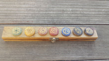 Load image into Gallery viewer, 7 CHAKRA Gemstone Engraved Disk Set With Box
