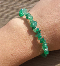 Load image into Gallery viewer, GREEN ONYX Natural Stone Gemstone Stretchy Chip Bracelet