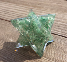 Load image into Gallery viewer, Extra Large (80-85MM) GREEN AVENTURINE Orgone Gemstone Merkaba Star (One)